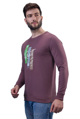 Plum Graphic Full Sleeves T-Shirt